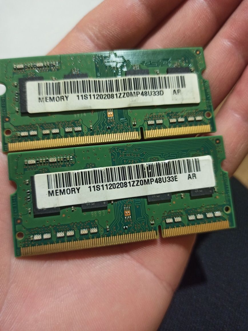 Оперативки для ноутбука DDR 3 2 по 4 гіг