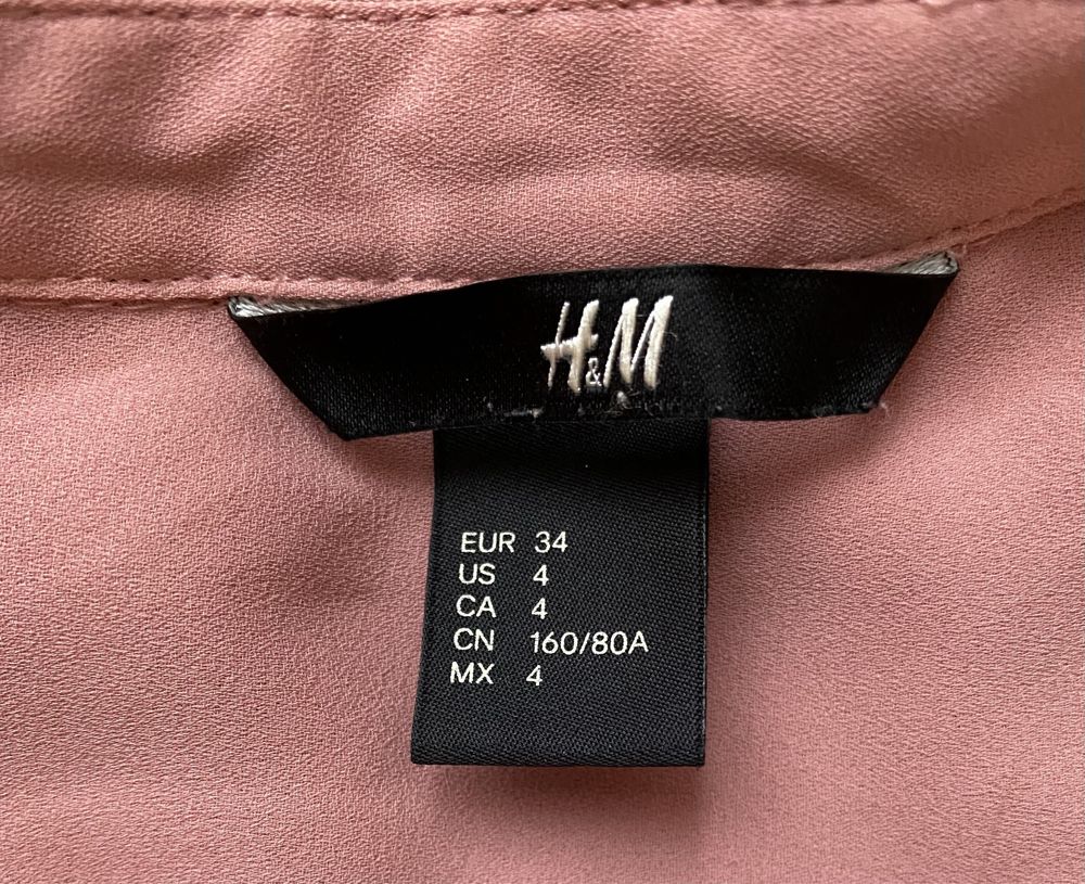 Блуза H&M пудрового кольору, шифон