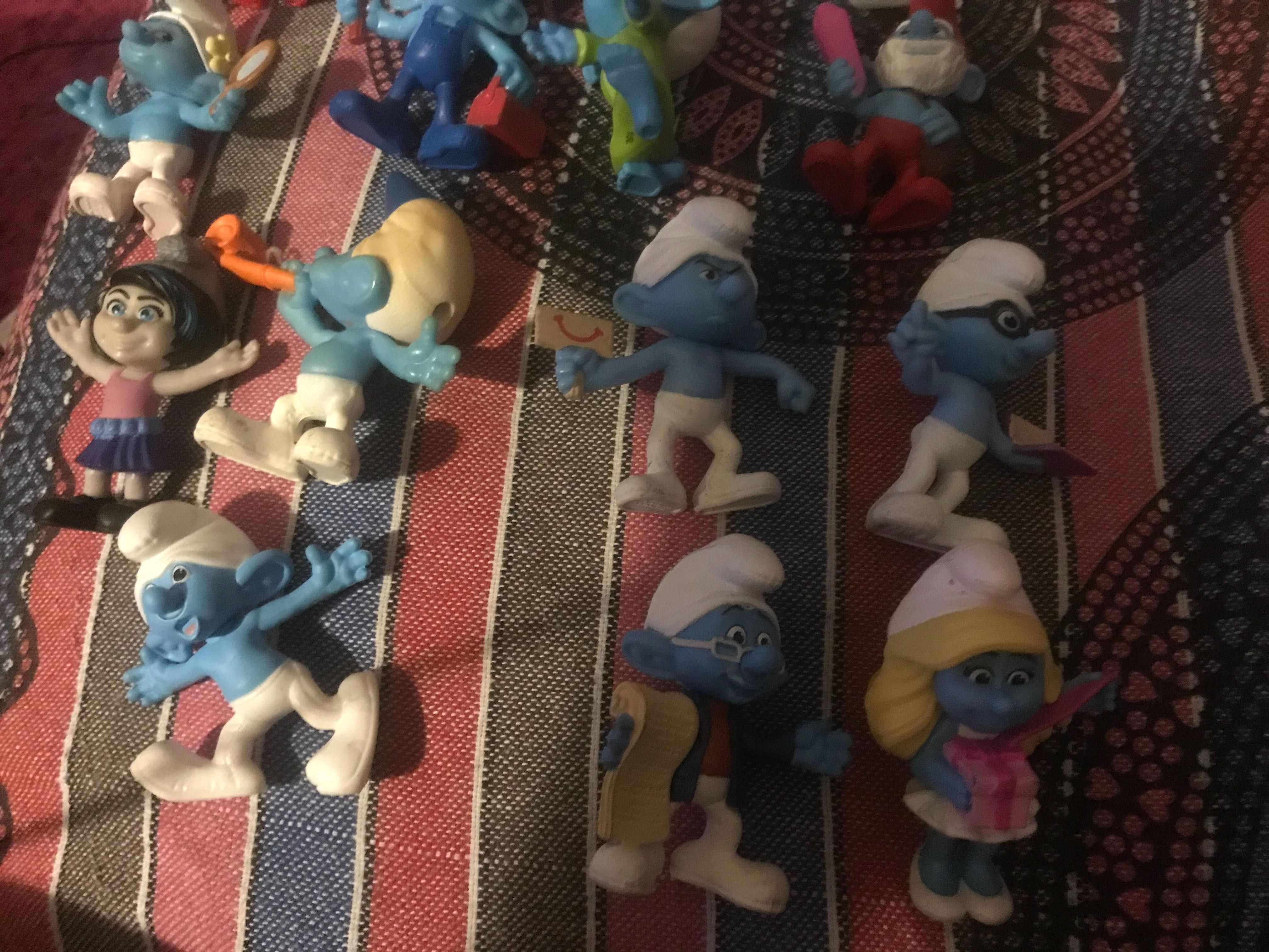 Lote 15 miniaturas/bonecos Smurfs