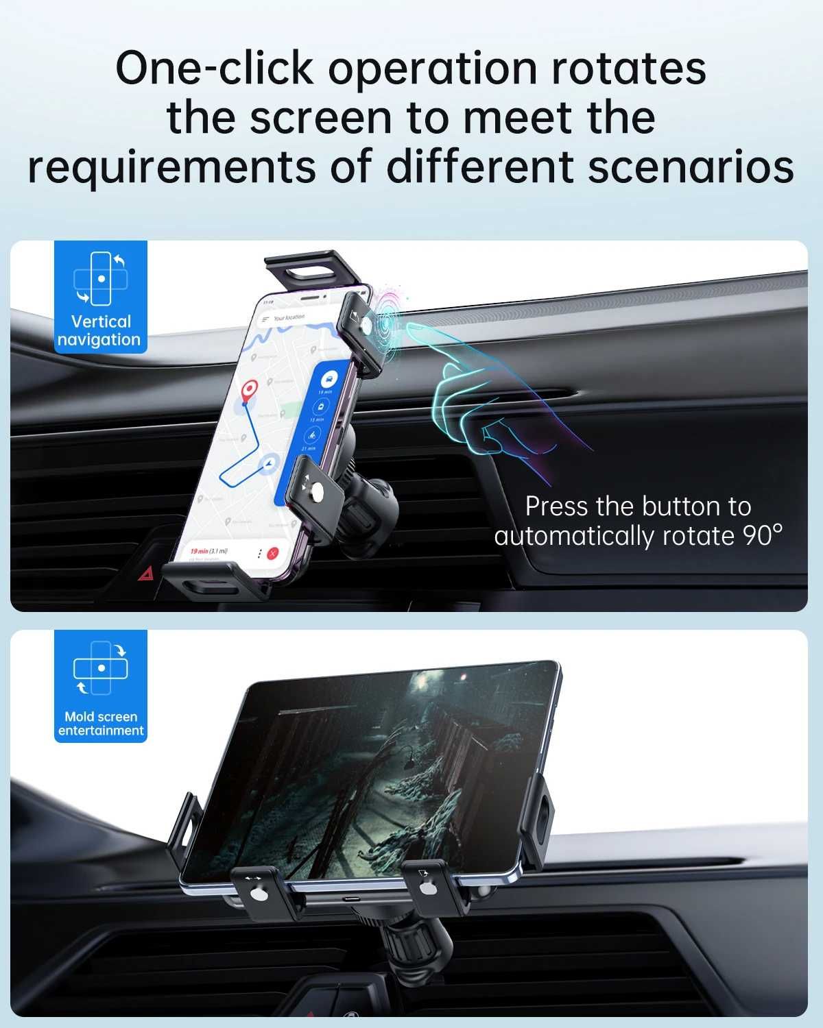 Bezprzewodowa obrotowa ładowarka samochodowa do Samsung Galaxy Z Fold
