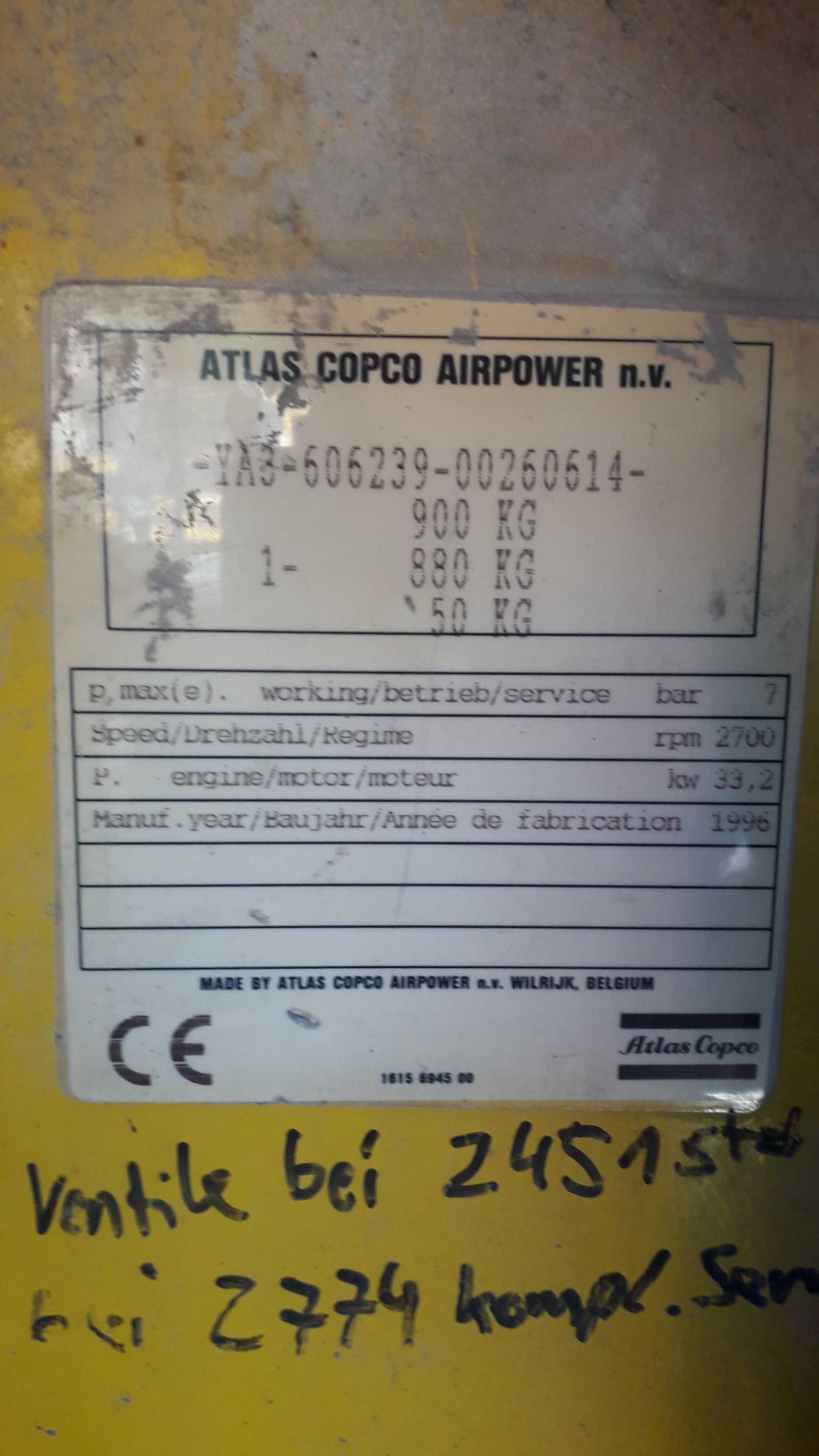 Atlas Copco XAS 66 sprezarka srubowa spalinowa DEUTZ F3M 1011F kompres