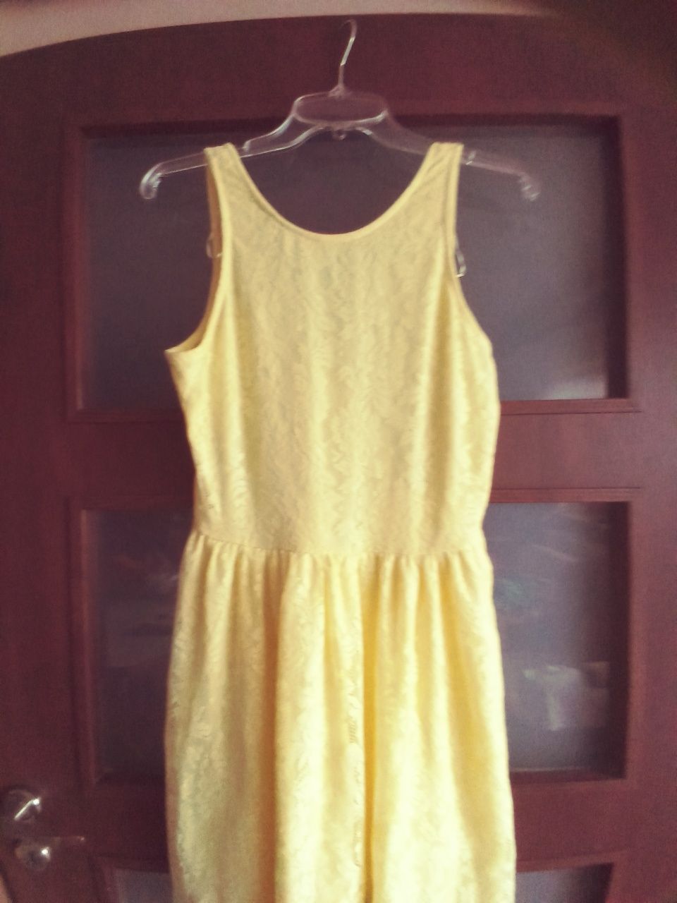 Sukienka damska zolta koronkowa XL Sinsay
