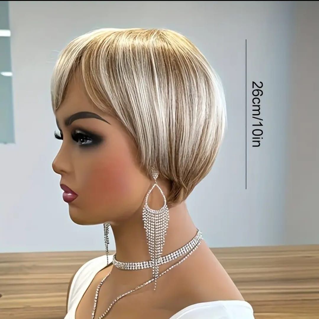 Krótka peruka blond platyna