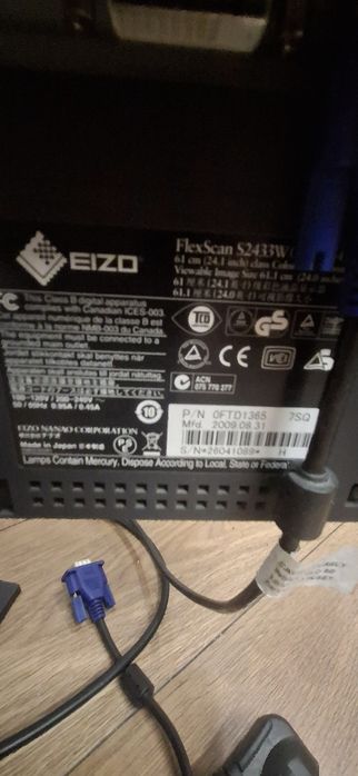 Monitor 24 eizo flex scan graficzny s2433w 7 sztuk