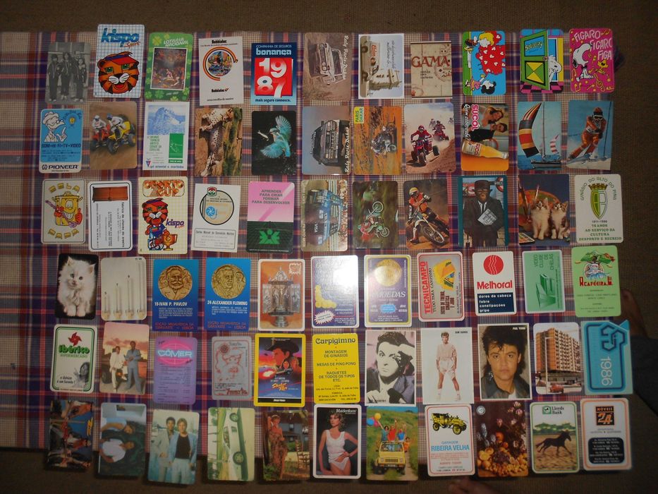 Colecção calendarios portugueses anos 80 - 78 diferentes