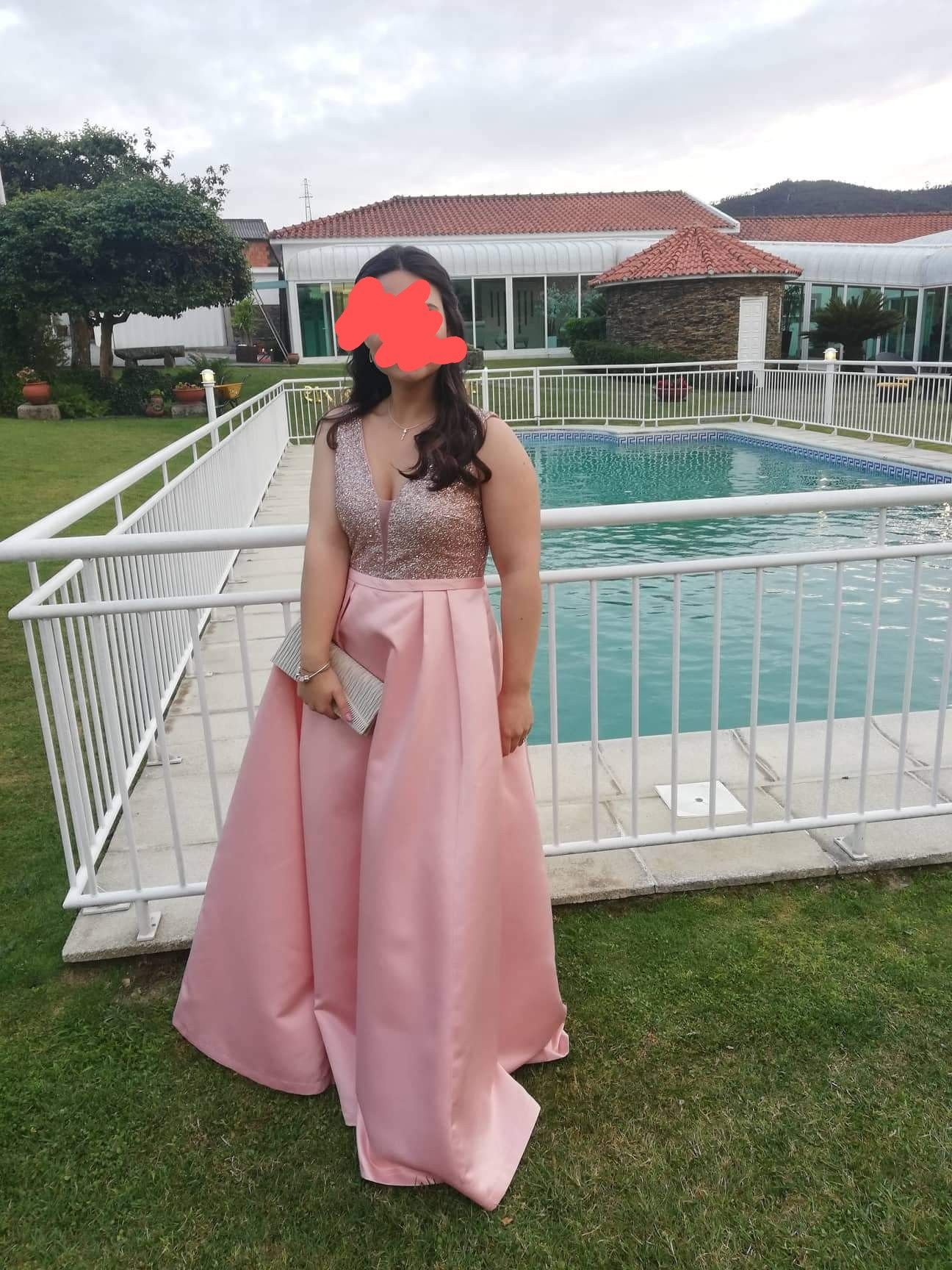 Vestido cerimônia rosa