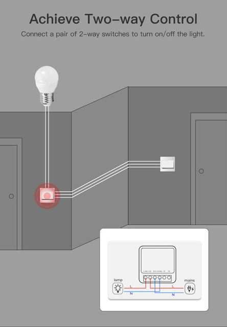 Умное WiFi реле MINI Smart Switch 16A для умного дома