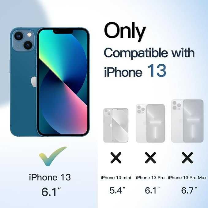 Plecki Etui JETech iPhone 13 6.1" MagSafe mat przezroczyste NIEBIESKIE