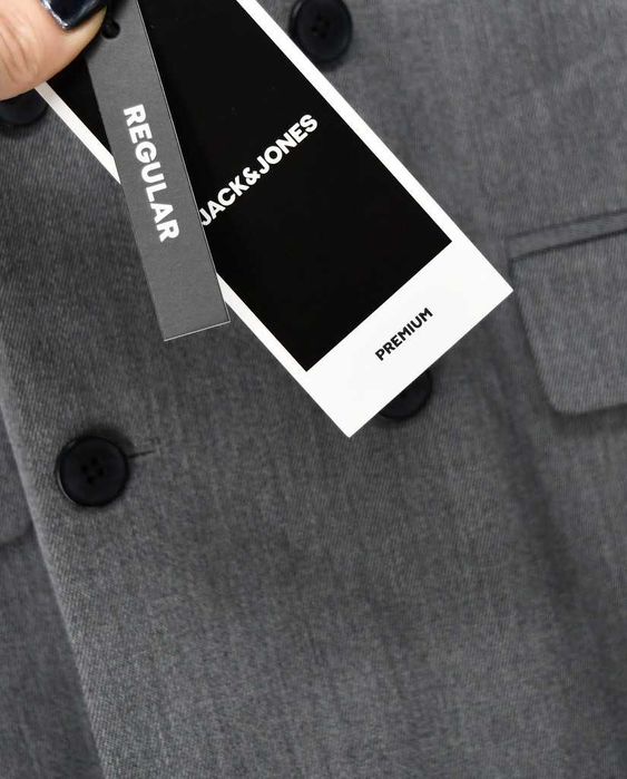 Elegancka marynarka dwurzędowa Jack&Jones 54 dark grey regular