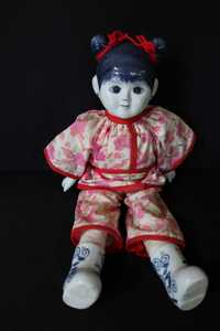 Vintage  kolekcjonerska porcelanowa lalka Chiny Japonia b41/090366