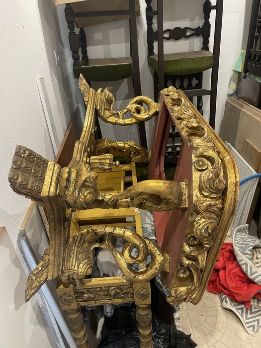 2 mesas talha dourada