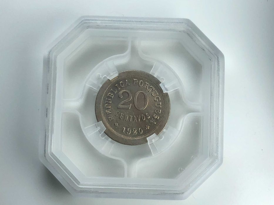 MOEDA CERTIFICADA GENI MS62 - 20 Centavos 1920 Niquel