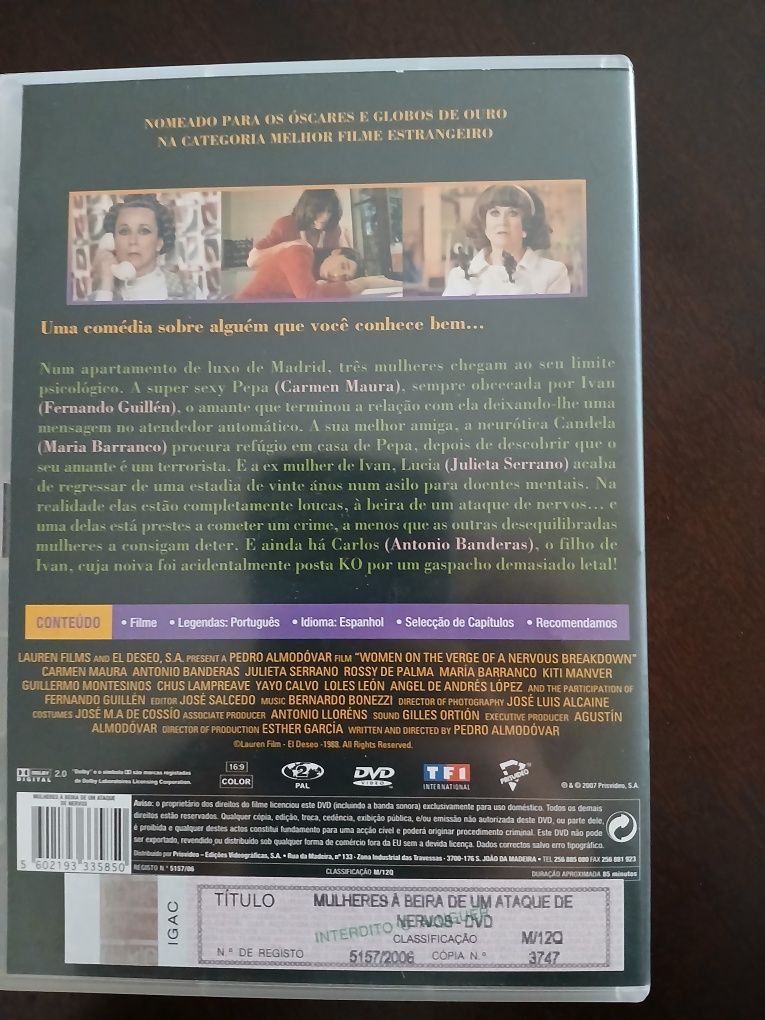 Dvd mulheres à beira de um ataque de nervos