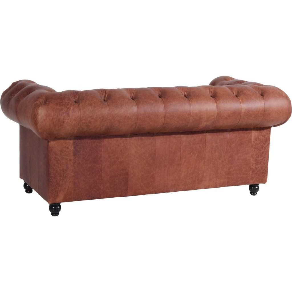 Chesterfield sofa »Old England«, 2-osobowa skórzana sofa 192 cm