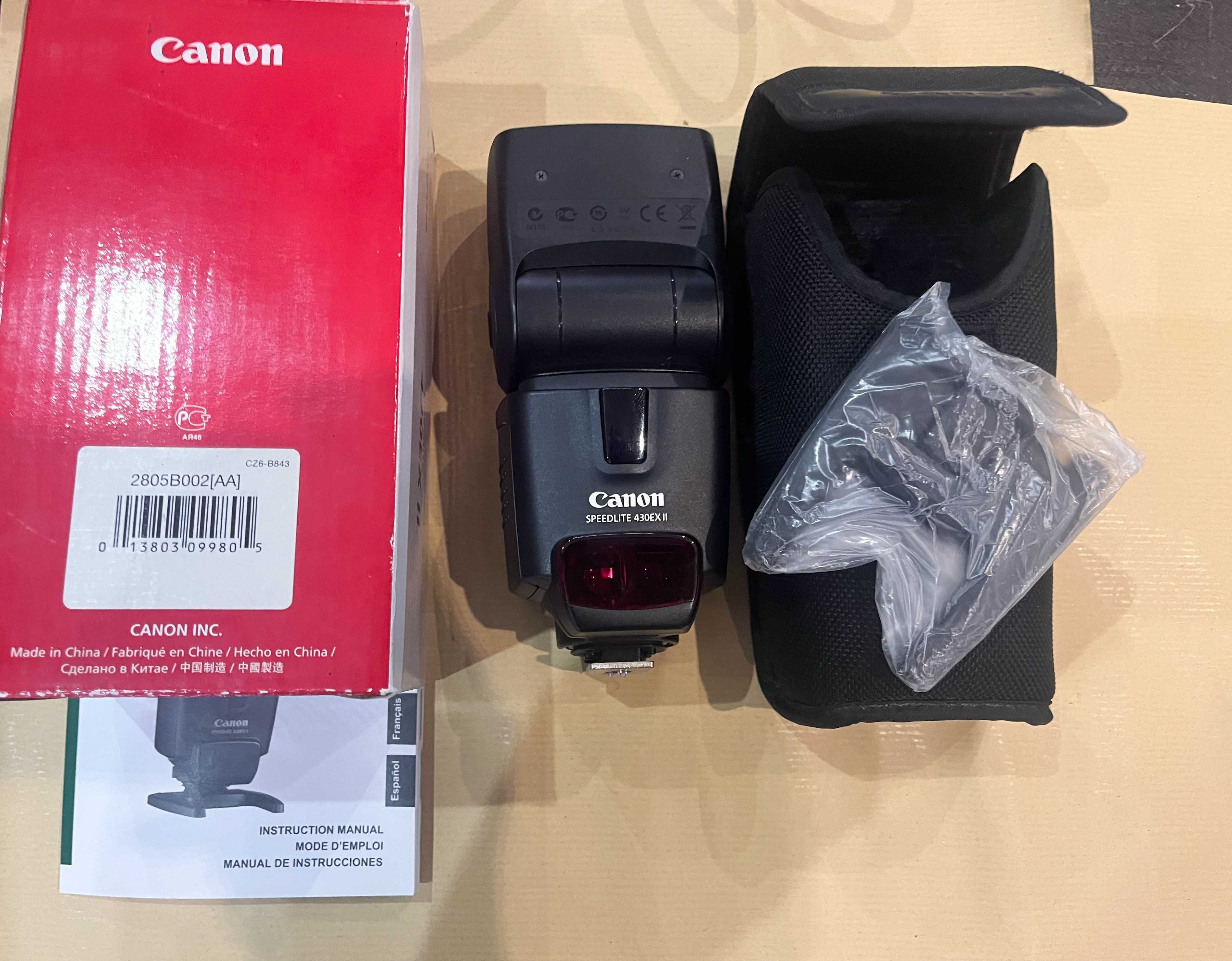 FLASH CANON  speedlite 430EX II - Com caixa, case, adaptador e manual