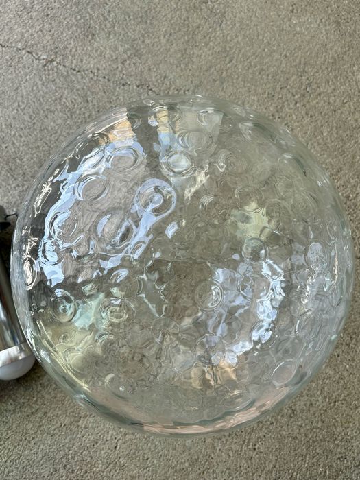Wisząca Szklana Lampa Kula Bubble Glashütte Limburg Space Age Modern