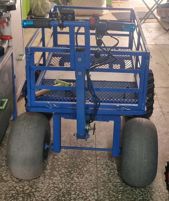 Carrinho elétrico para pesca de praia