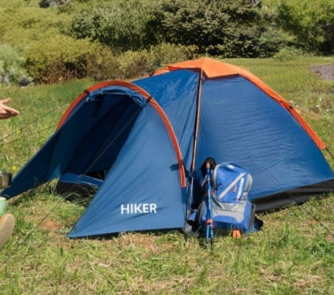 Namiot Turystyczny Kempingowy 2 osobowy Wodoodporny + Pokrowiec NowyNa