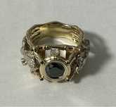 Золотое кольцо с бриллиантами 1,2 ct