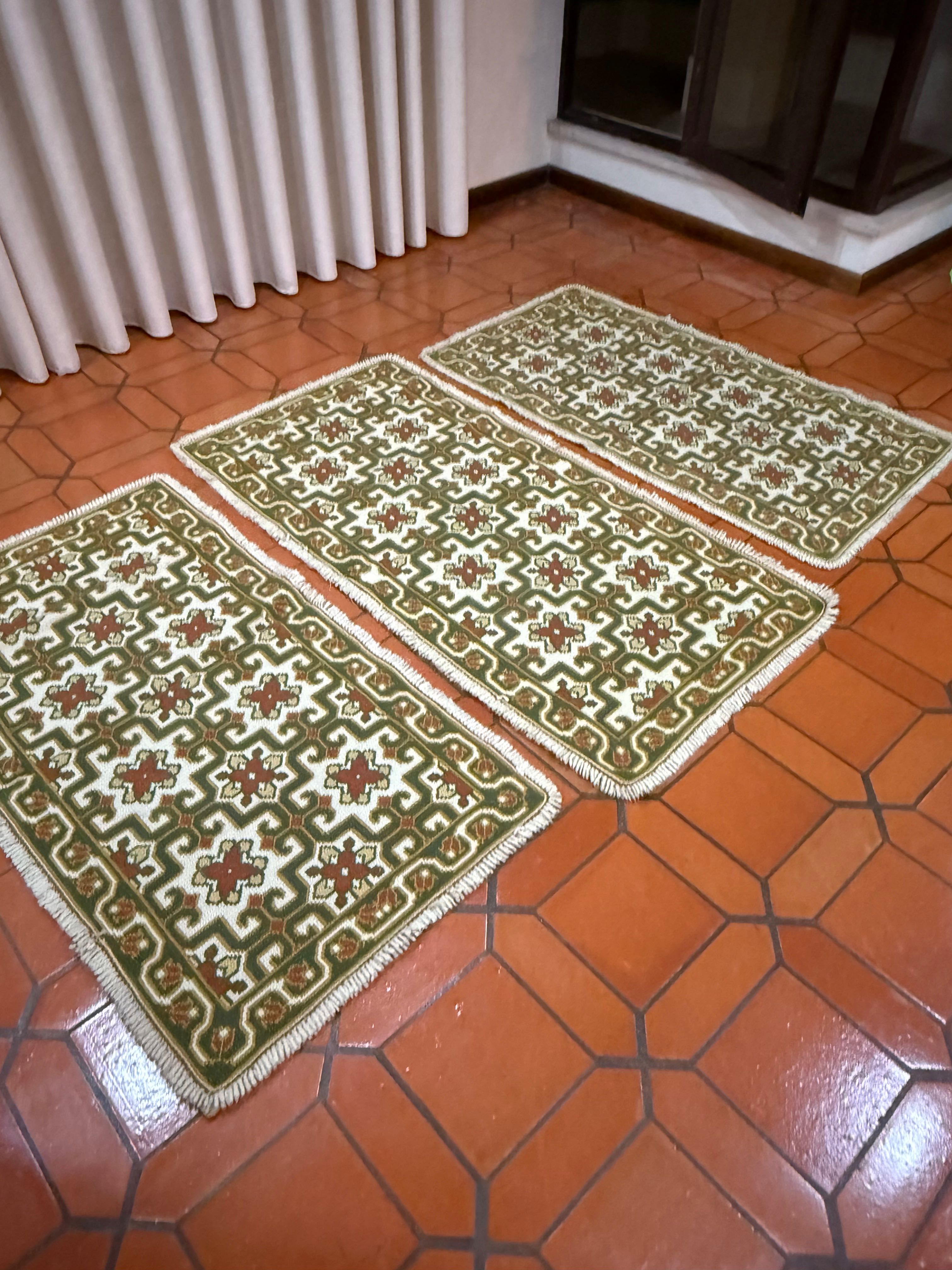 Tapete arraiolos quarto ponto fino conjunto 3