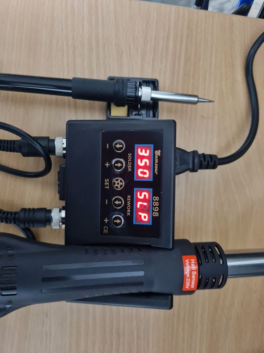 NOWA Stacja Lutownicza,  Zestaw HOT Air + Lutownica,  model 8898