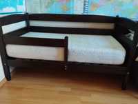 Дитяче дерев'яне ліжко з матрацом 140×70