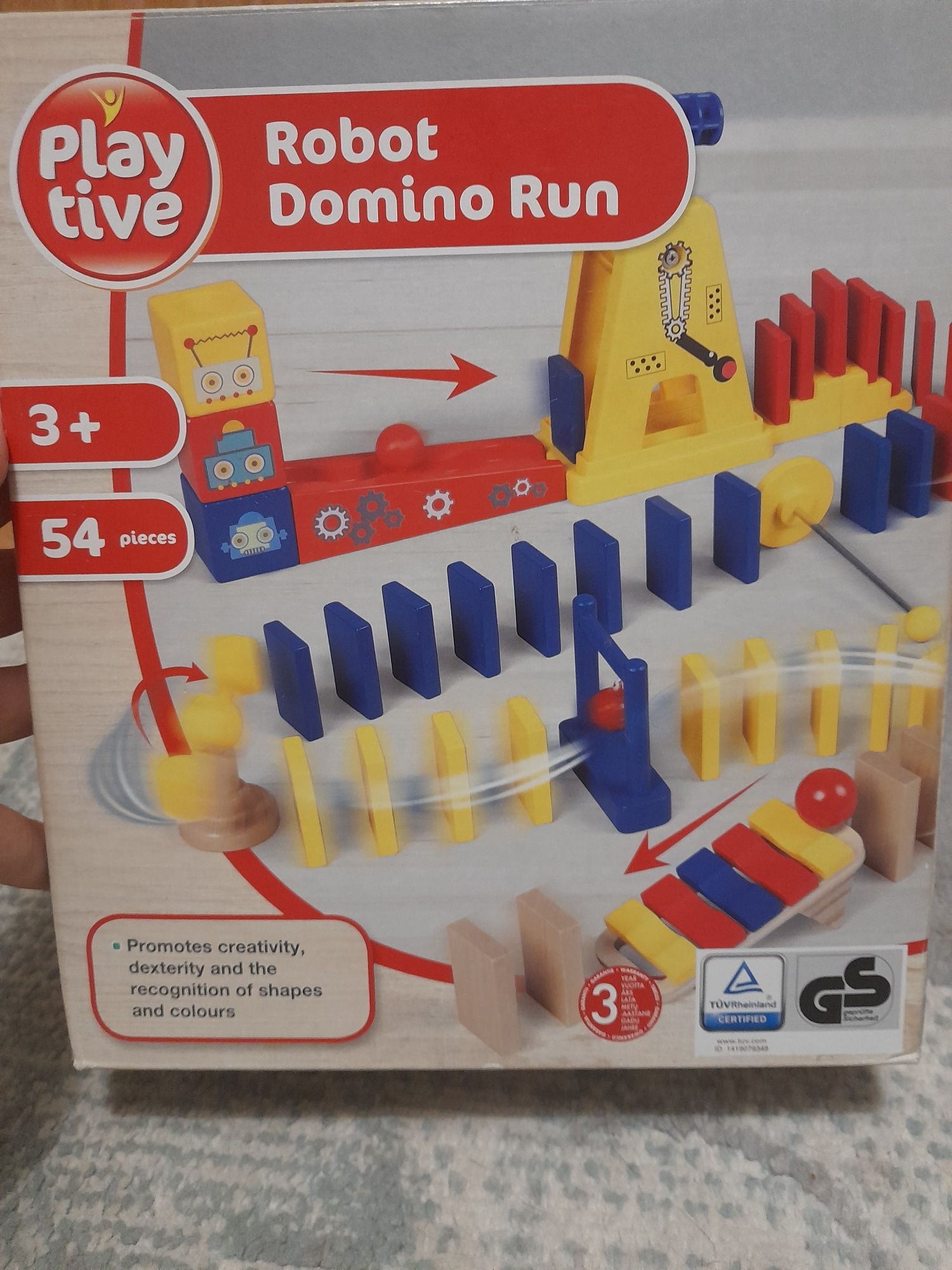 Drewniane Domino Robot Domino Run Play Tive