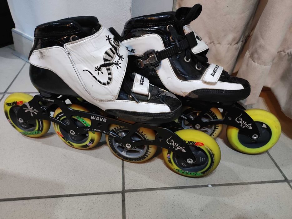 Rolki do jazdy szybkiej Dugeco Skates Lele 40 Matter Racing F1 + Szyny