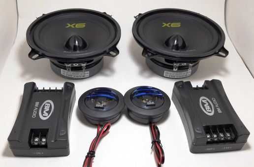 BM Audio F-528-X6 200W (13cm) 2х полосные  компонентные динамики.