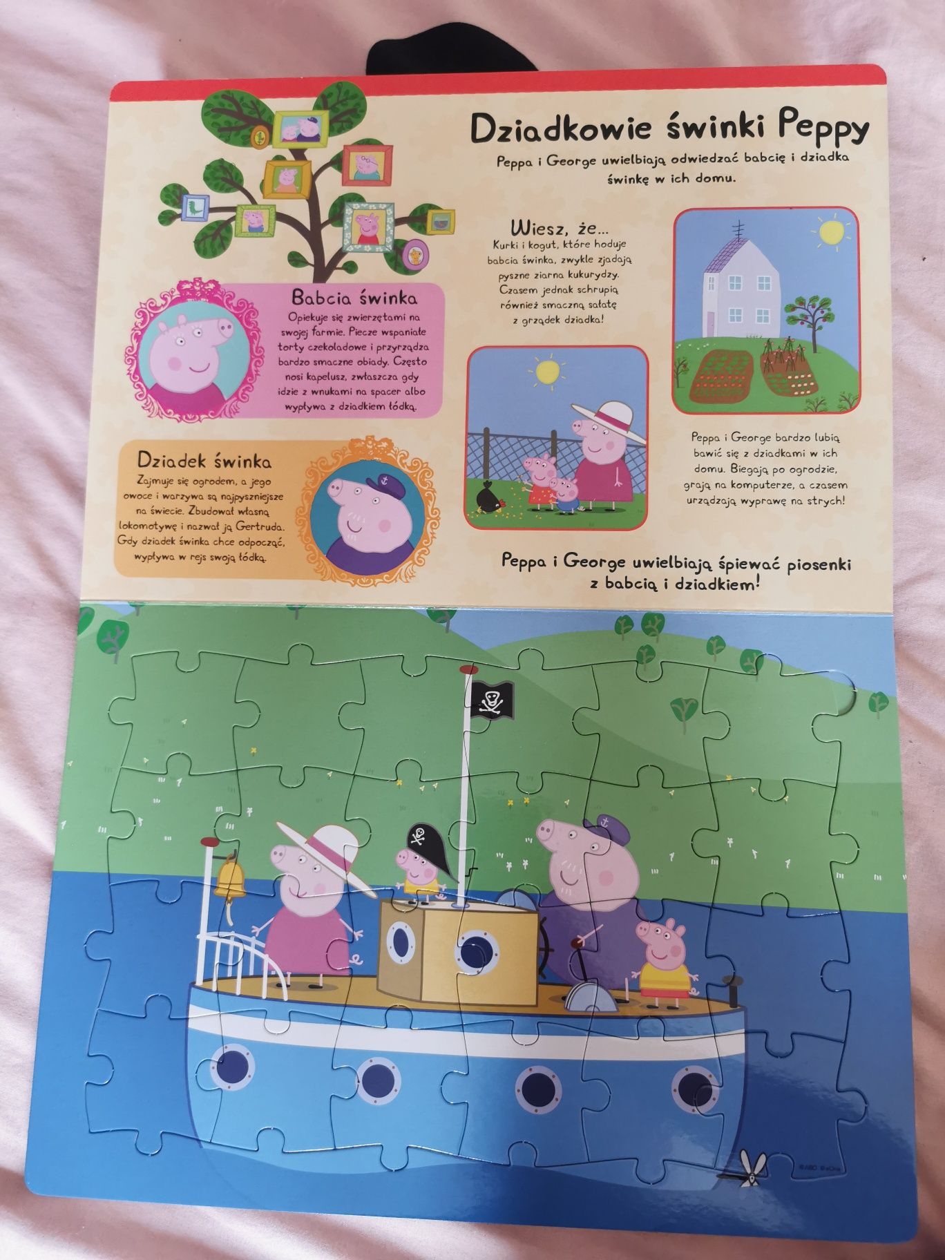 2w1. Peppa Pig książeczka i puzzle.