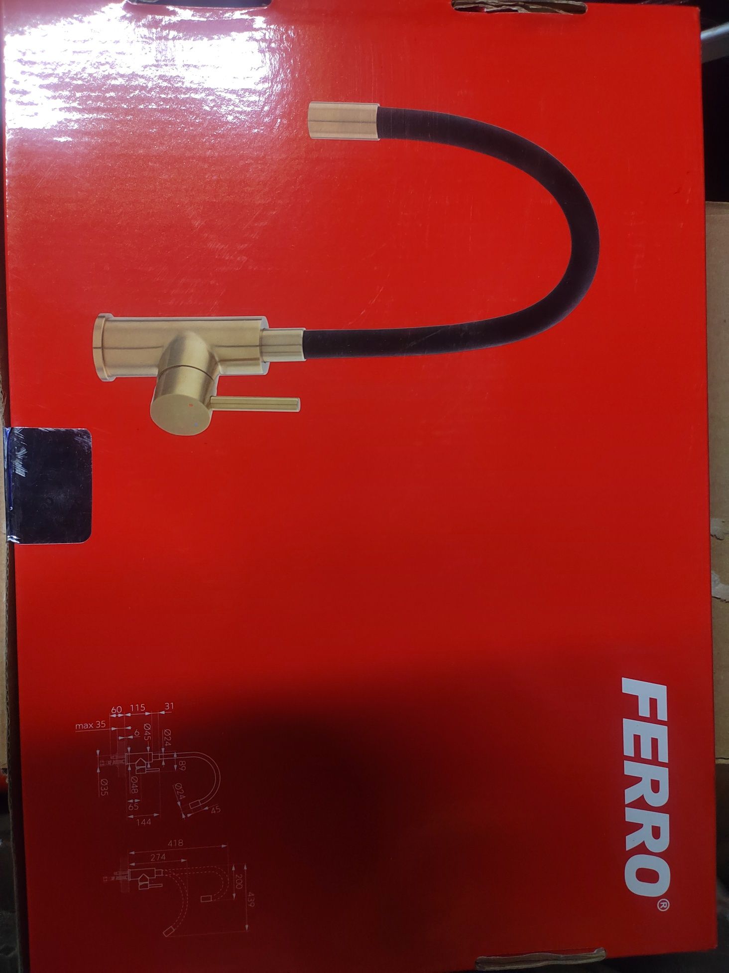 Bateria umywalkowa ferro zlota