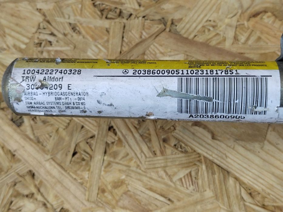 Mercedes W203 2000-2007 Подушка безопасности шторка левая A2038600905