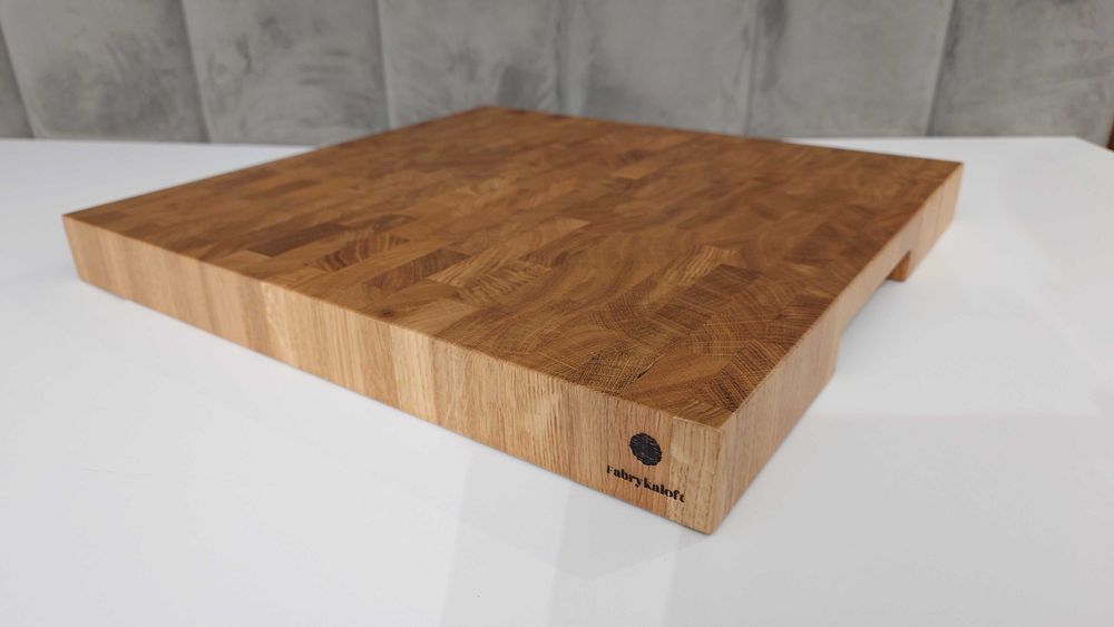 deska sztorcowa dębowa do serwowania 40 x 37,5 x 4 cm