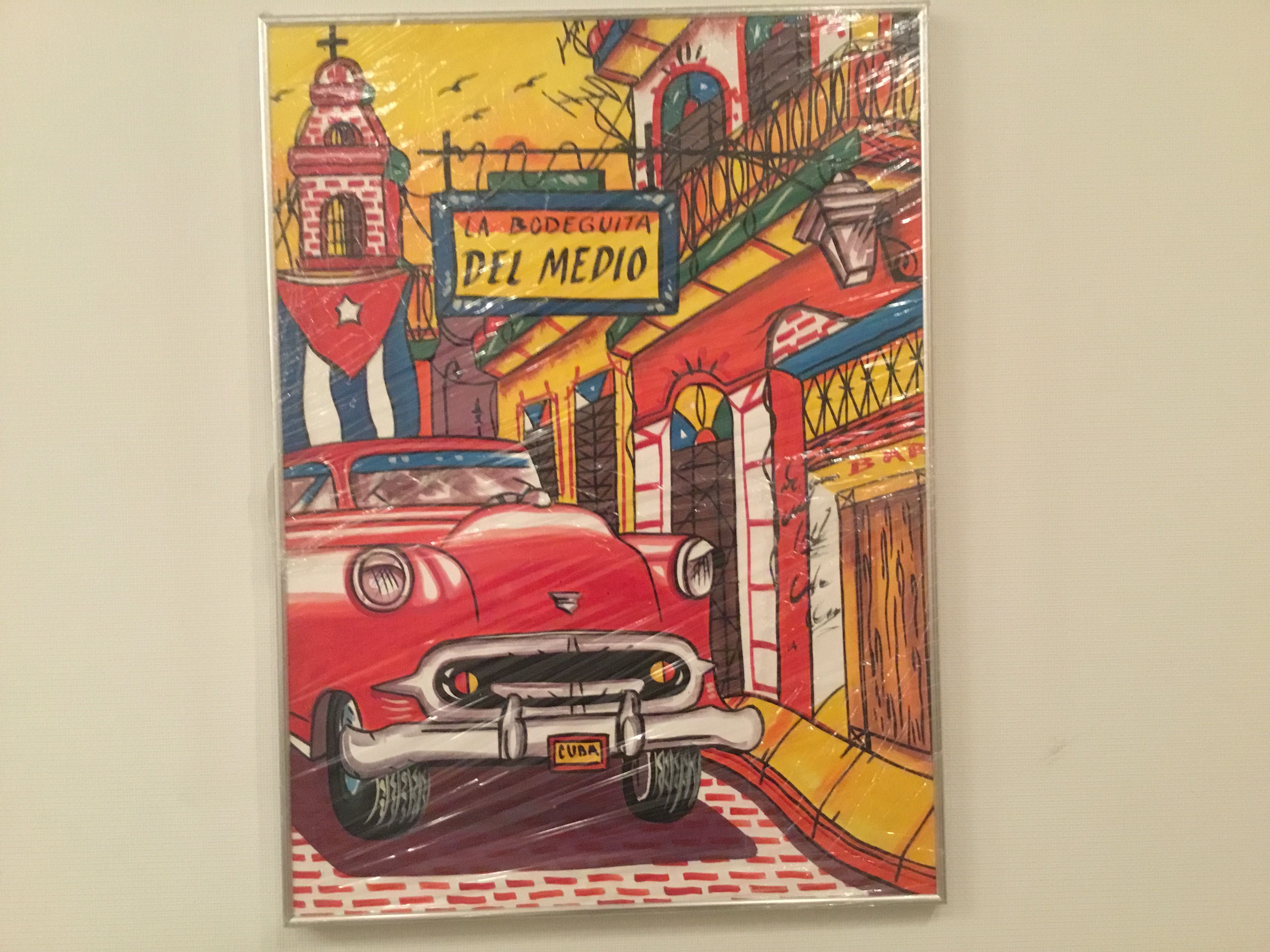Картина Масло Куба CUBA Кубизм Авто Автомобиль