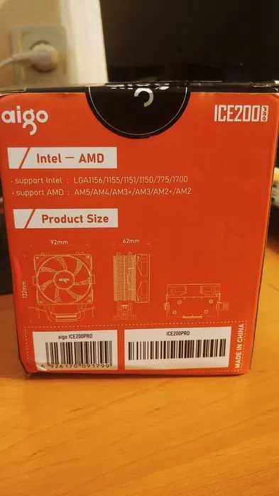 Кулер процесора Aigo ICE200PRO 95 Вт ICE400SE Intel / AMD з RGB Новий!
