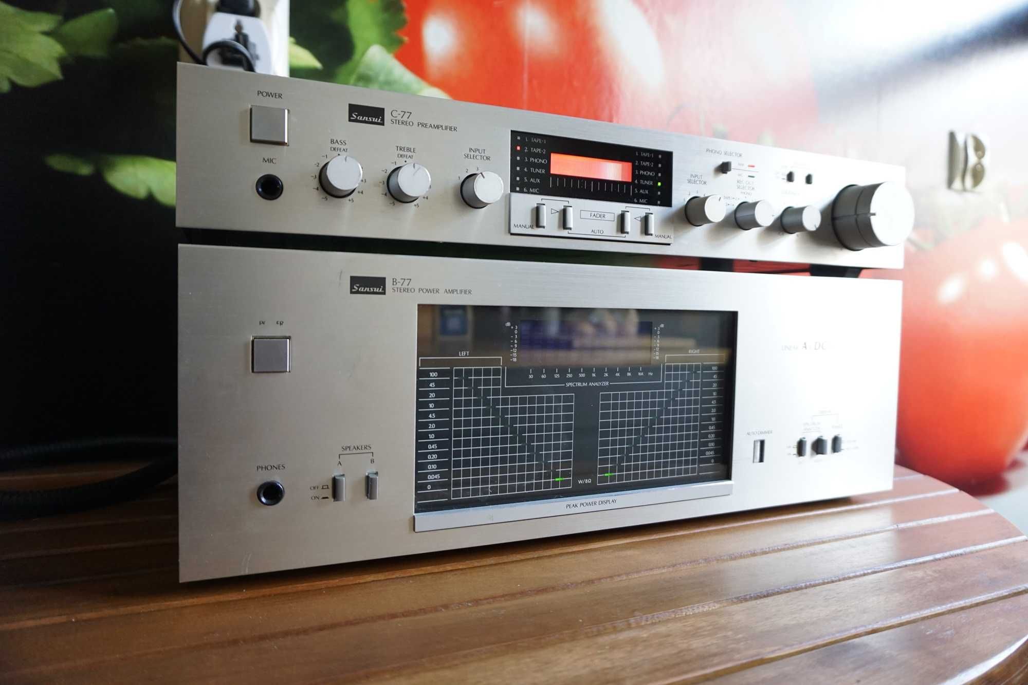 Sansui B-77 i C-77 Wzmacniacz oraz przedwzmacniacz