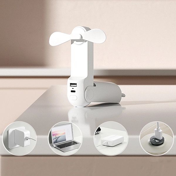 Mini wentylator Jisulife Handheld Fan Life8 przenośny wiatraczek USB z