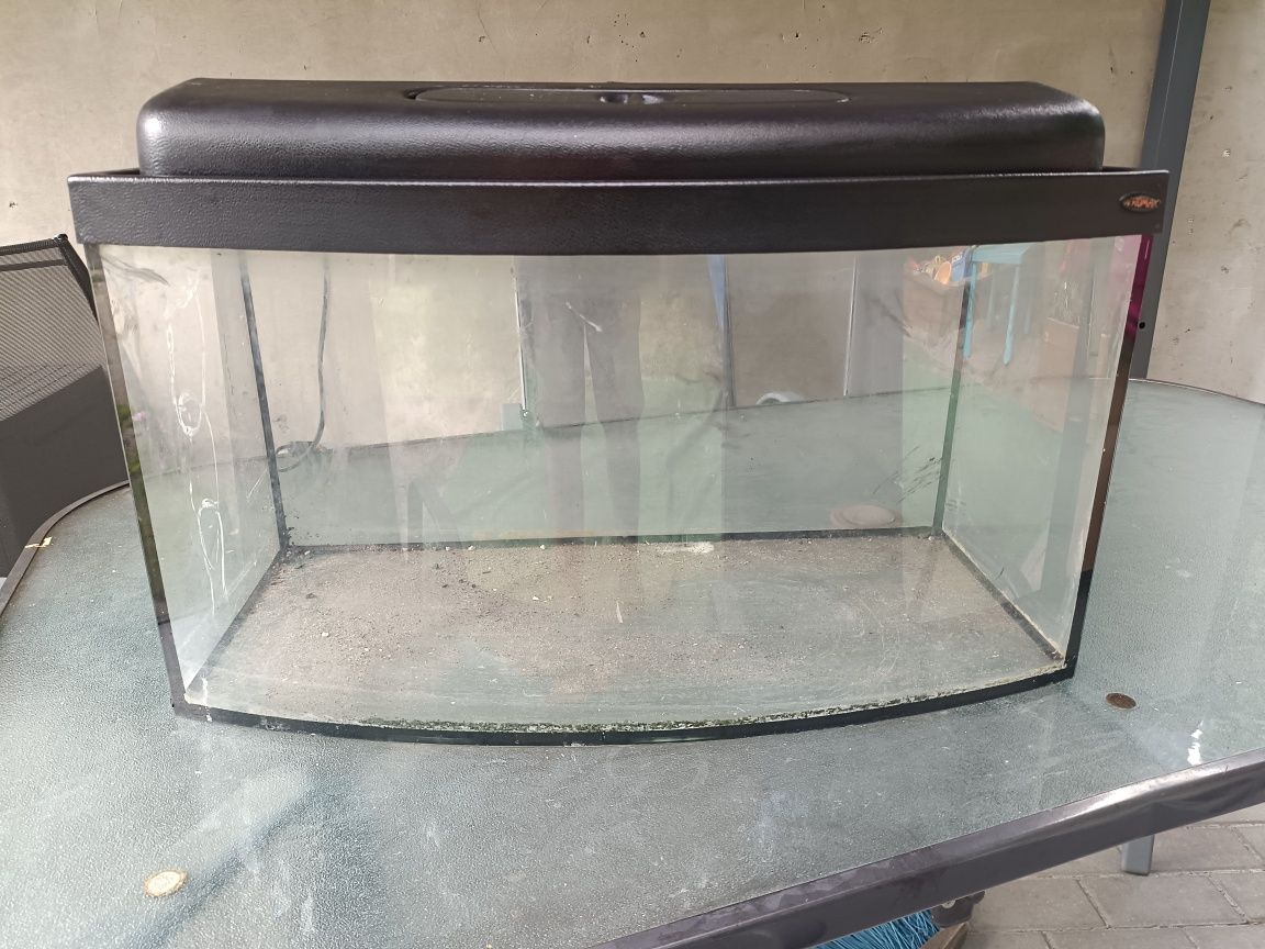 Akwarium owalne ok 50l wymiary 24x60x44 cm