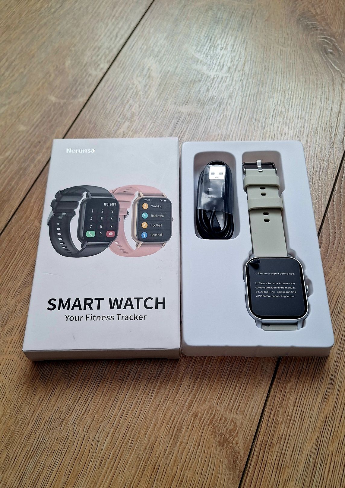 Smartwatch Nerunsa P66 - Beżowy