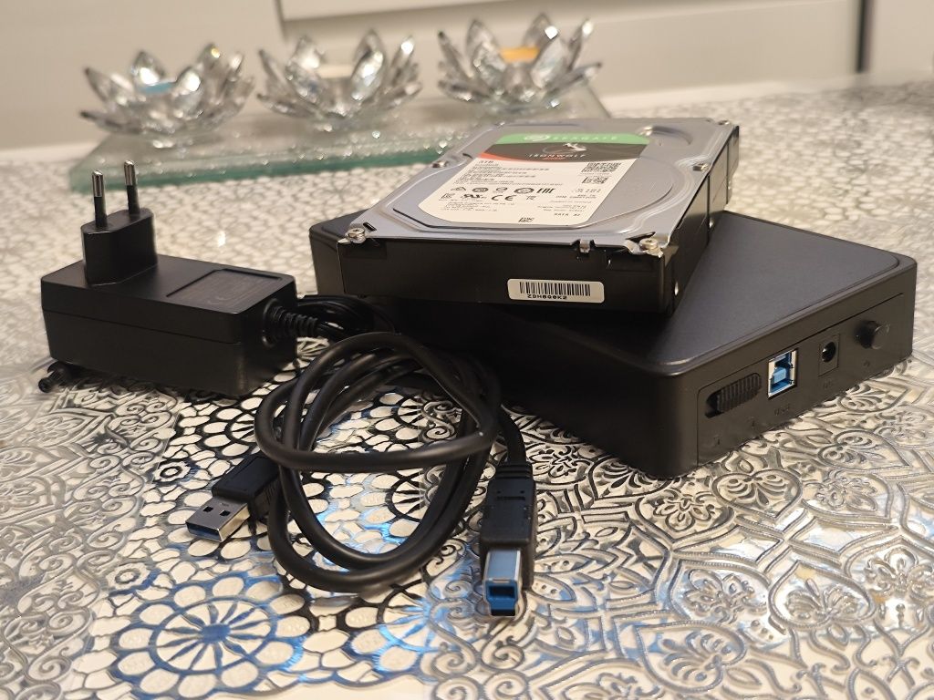 Dysk twardy HDD SEAGATE IronVolf 3TB + obudowa zasilacz przewód