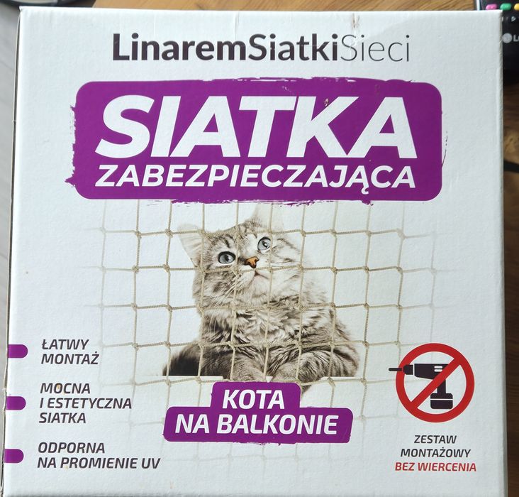 Nowa siatka na balkon 6x3m