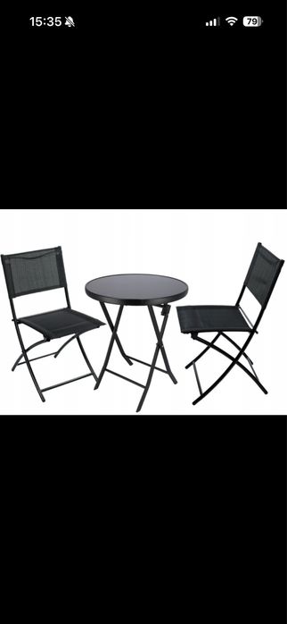 Zestaw ogrodowy – 2 krzesła + stolik kawowy JUMI Garden