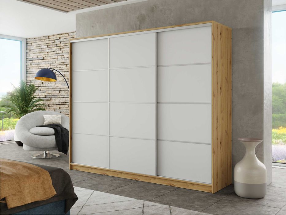 Szafa przesuwna Black 150x205x56 z lustrem