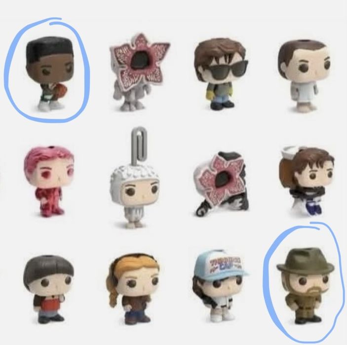Figurki kinder joy Stranger things Lucas i Hopper