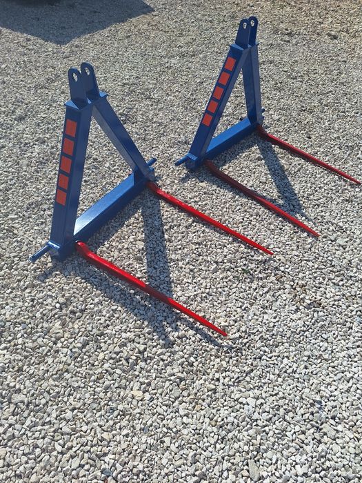 Widły na tył ciągnika do transportu bel, balotów, na TUZ zęby kute