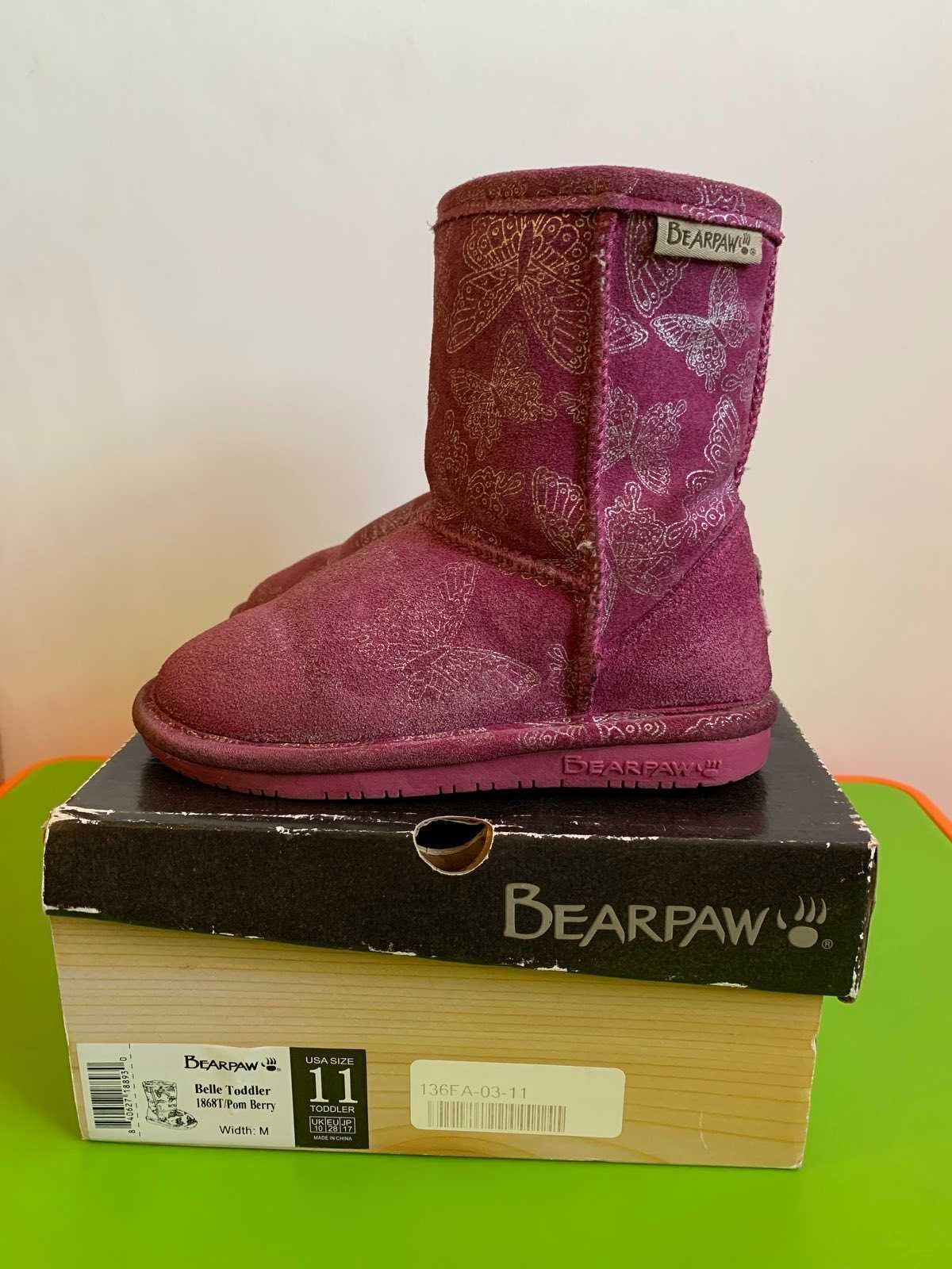 Зимние сапоги угги bearpaw для девочки размер 28 (11us)