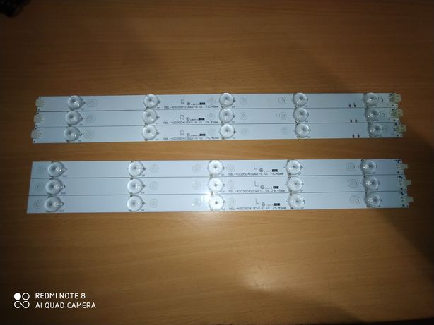 Kit 6 barras x 5 LED's para TV 40" polegadas Nevir/Blaupunkt...