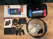 Nintendo switch V2 + 4gry + Ring Fit