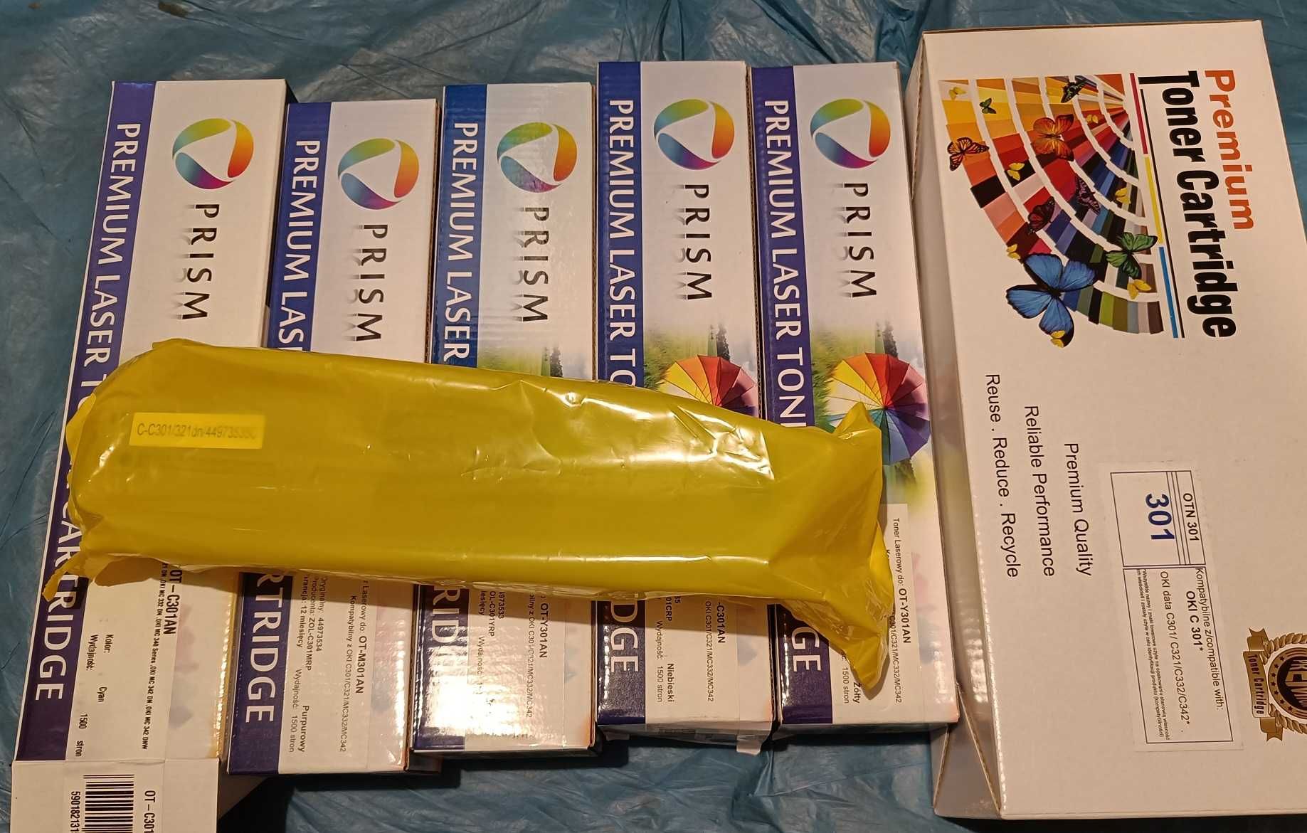 Tonery laserowe OKI 301 kolory zestaw C301DN C321DN MC342DN MC332DN