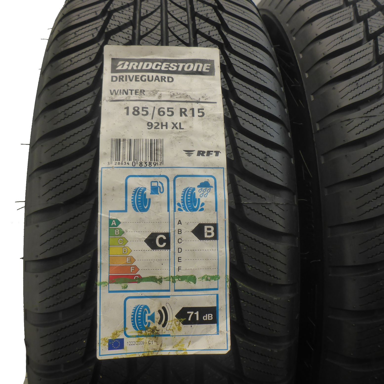 185/65/15 Bridgestone 185/65R15 92H XL RFT Zima 2016 Nieużywane